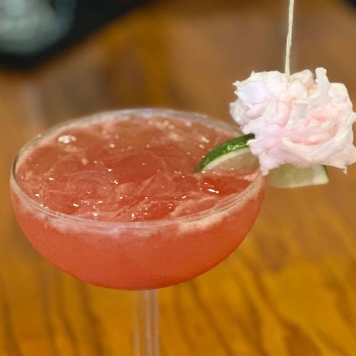 A drink at El Jardin