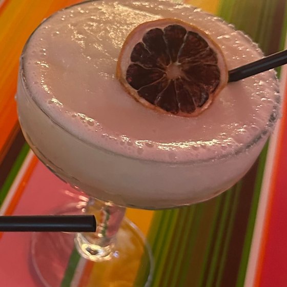 A drink at El Jardin